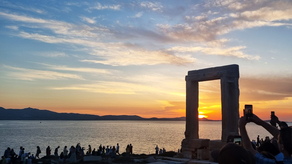 Portara sunset Naxos
